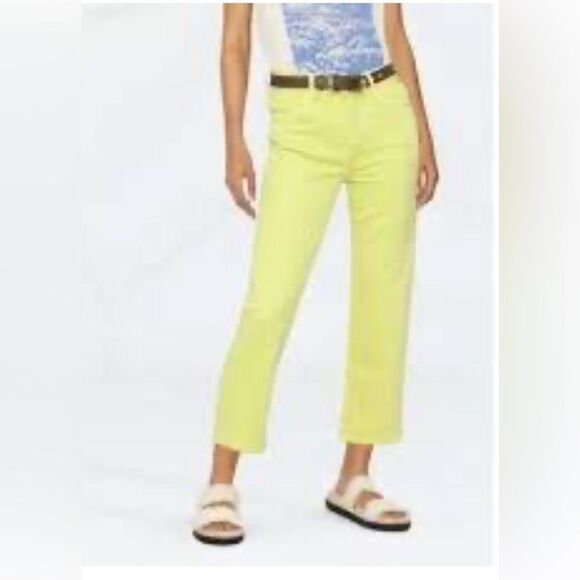 MOTHER Superior the tomcat the devil may care Ankle & Cropped Jeans in Yellow 26 - Picture 2 of 10